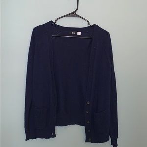 Bdg wool-like navy cardigan